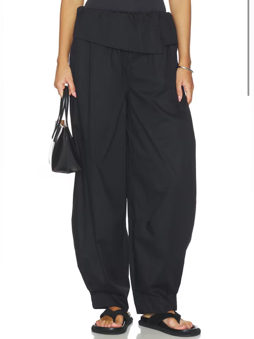 Pull On Fold Over Pants in Black
WeWoreWhat